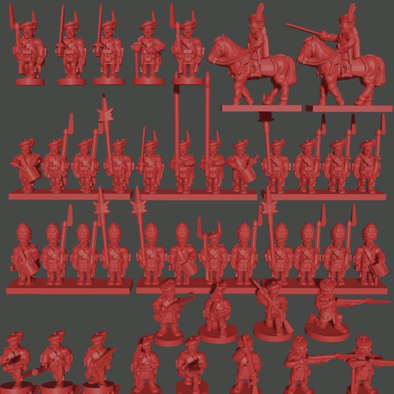 6-15mm British SYW Highlanders - Infantry & Grenadiers (SYW-GB-5)