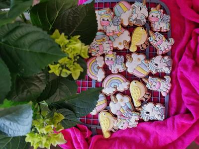 unicorn cutter cookies muffin rainbow