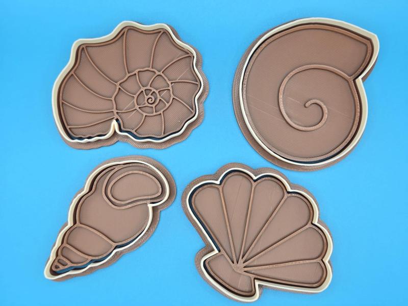 Beach Sea Shell Sand Playdoh Stamp Cookie Cutter