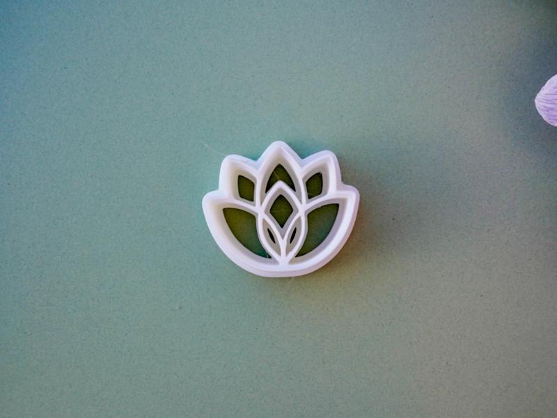 Lotus Flower Clay Cutter For Earrings Necklaces