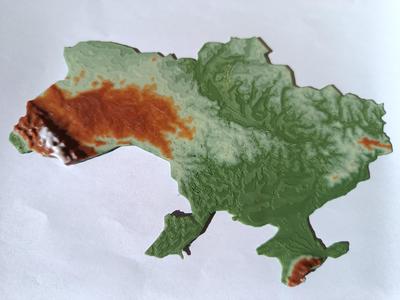 Terrain Map - Colored - Ukraine