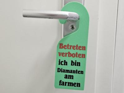 Funny Minecraft Door Sign No Entry