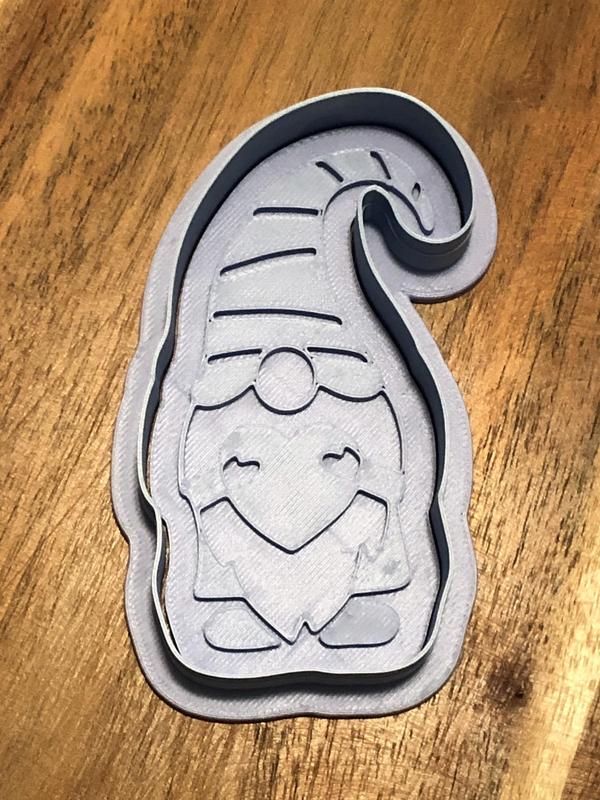 Valentine Gnome1 Cookie Cutters and Stamps