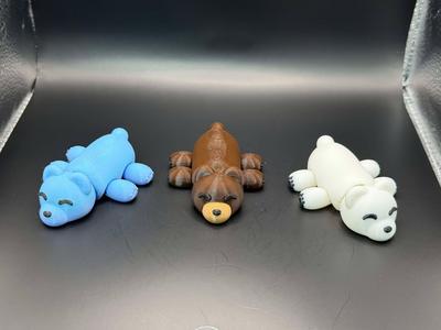Cute Tiny Articulated Bear with Paws (Multi color, Polar Bear, and Single Color)