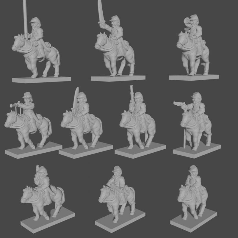 6-15mm ACW Sack Coat Cavalry & Blender File ACW-15