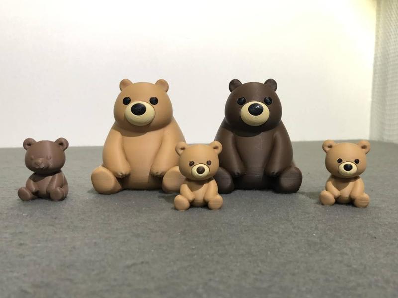 Papa Bear, Mama Bear and her cubs