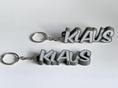 Lovely keychain with the name Klaus