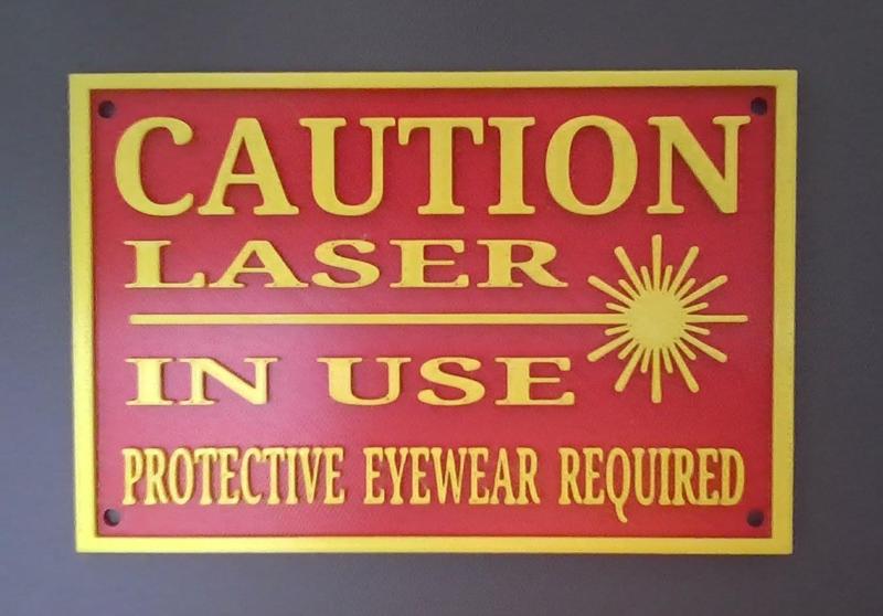 Caution Laser In Use Sign