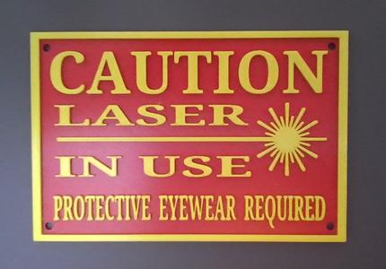 Caution Laser In Use Sign