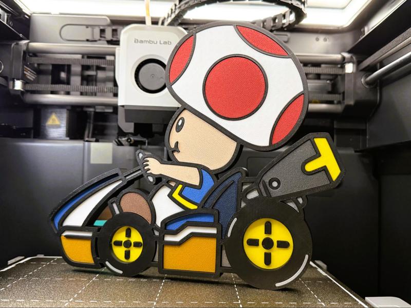 Toad Kart Wall Decor (NO AMS - Multiaprt)