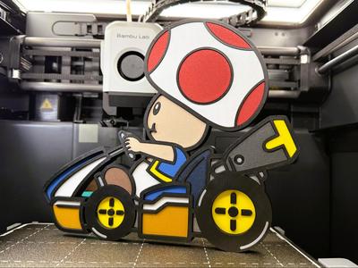 Toad Kart Wall Decor (NO AMS - Multiaprt)