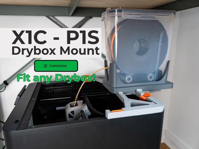 Drybox PolyDryer Mount for X1C P1S TPU Direct Feed