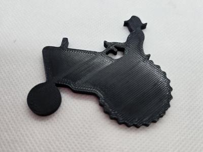 Farmer on Tractor Silhouette Test Print