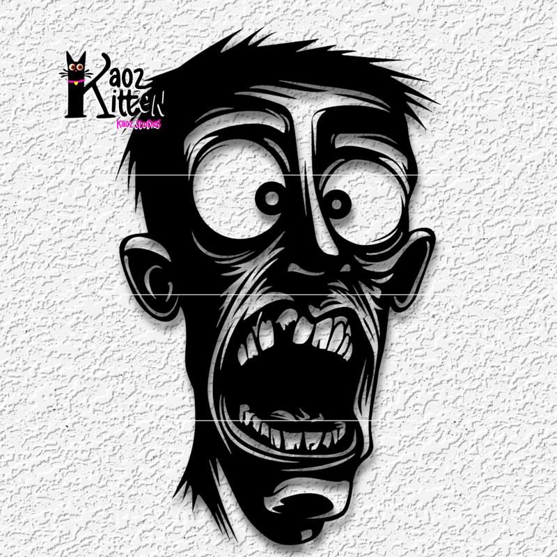 scaredy zombie wall art halloween decor