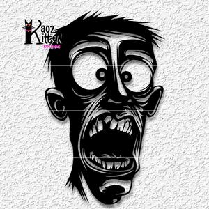 scaredy zombie wall art halloween decor