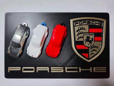 Hot Wheels Porsche key chain display