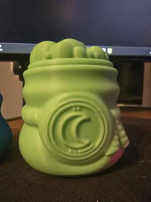 Moon Roped Jar w/Bubble Lid