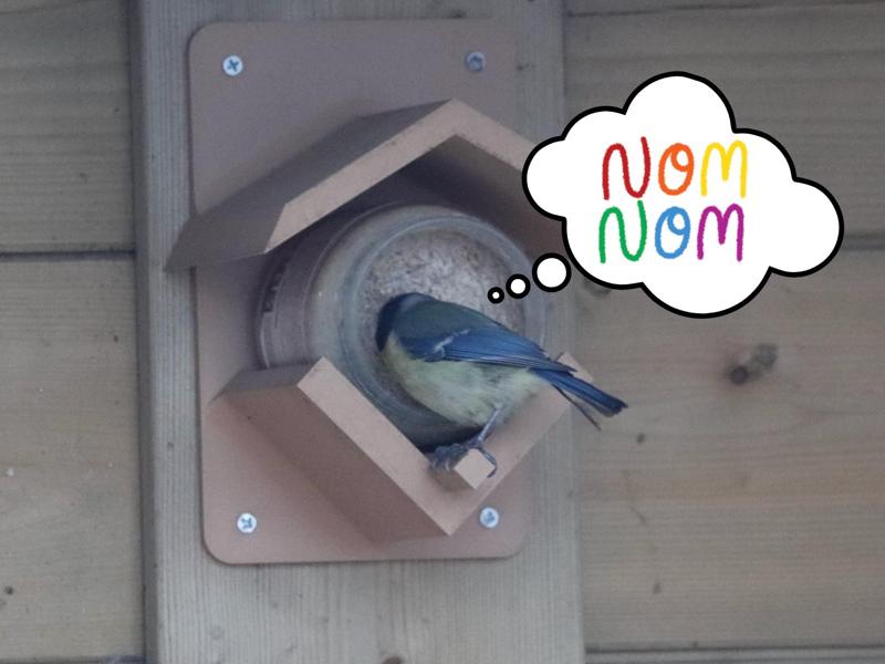Bird Feeder - Peanut Butter Jar Holder 