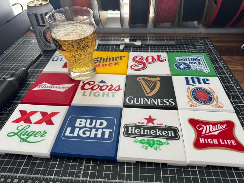 Stackable Beer Brand Coasters