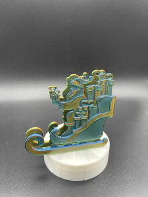 Print Flat Santa In His Sleigh