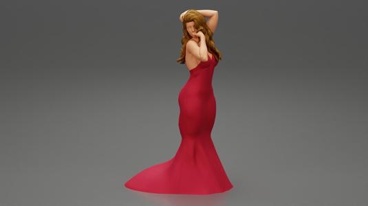 Beautiful Woman in Evening Dress