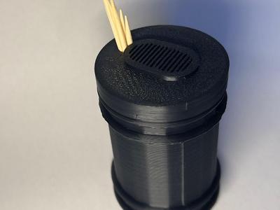 Toothpick Dispenser with Sliding Lid
