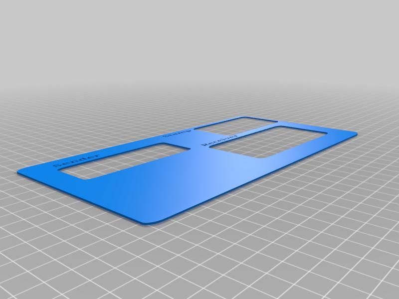 Letter Adress Sender Stamp Box template DIN C6 long