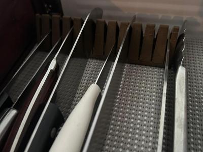 Knife Holder in drawer by Barba Productions