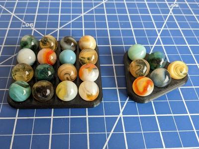 Marble Display Trays, Square and Triangular