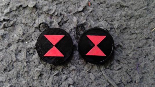 black widow keychain