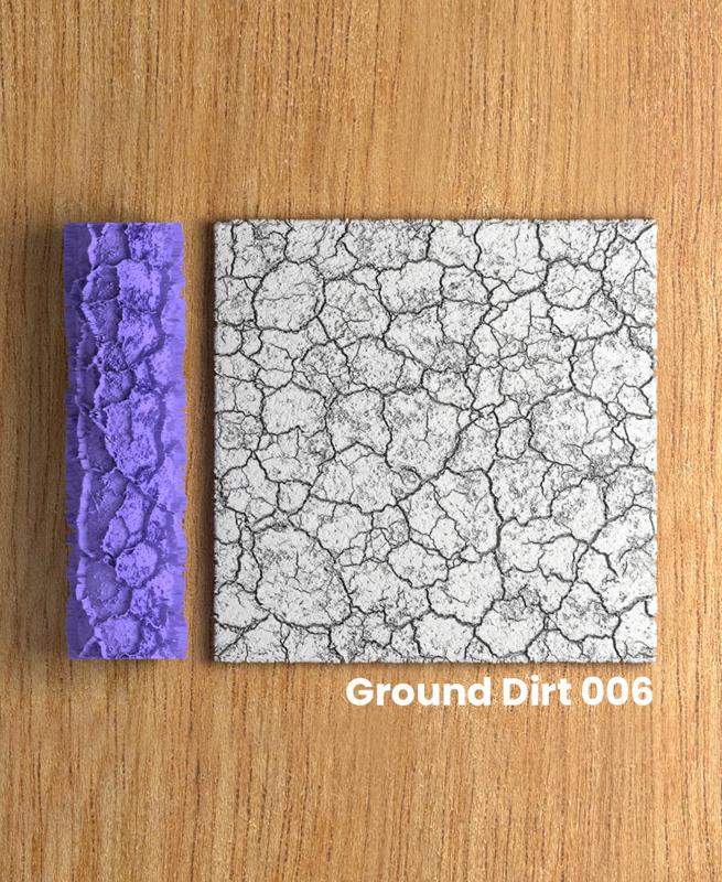Collection Fuchsia | Ground Dirt 006 | Polymer Clay Seamless Texture Roller