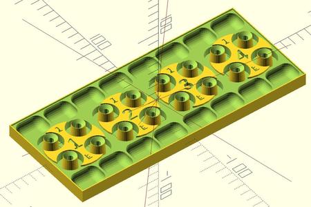 Parametric 16 Valve Engine Head Disassembly Tray / Parts Organizer