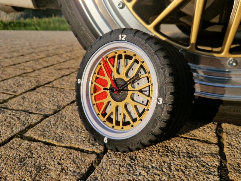 BBS LM Rims and Tires Clock