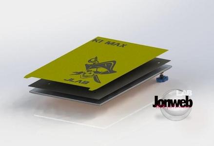 K1 MAX bed plate leveling with silicon columns and alluminium wheels
