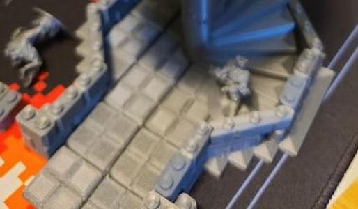 Stone Tile Thin Brick Floor - Compatible with Lego (r) Bricks and 25mm TTRPGs such as D&D (r)