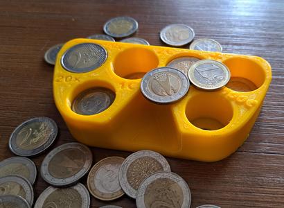 100€ Münz-Spardose für 40x 2€ und 20x 1€ Münzen // 100€ coin money box for 40x 2€ and 20x 1€ coins