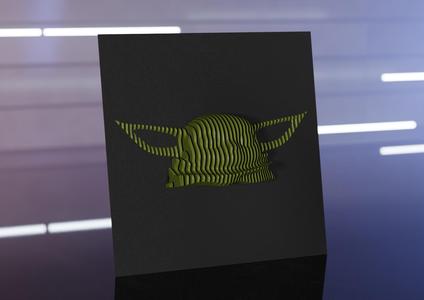 Grogu Sculpture – 3D Printable Layered Geek Art