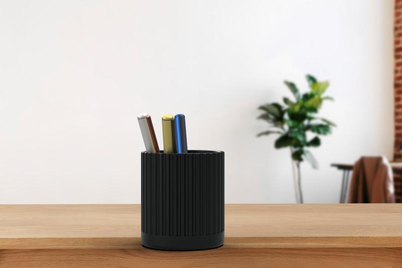 Modern Geometric Pen Holder with Slots
