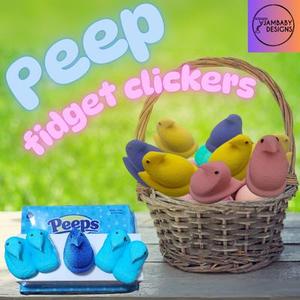 Peep Clicky Chicky Fidget and Keychain