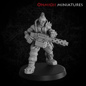 Cyberthug with machinegun