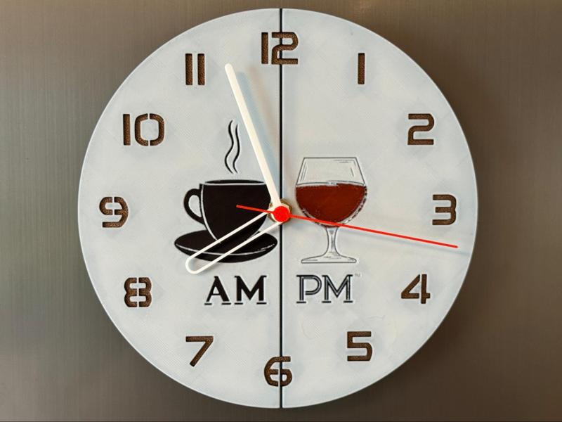 Wall desk clock AM PM
