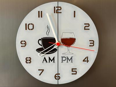 Wall desk clock AM PM