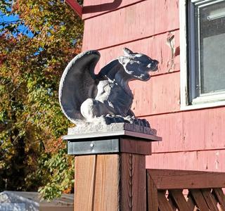 Gargoyle Post Topper #7 with sleeve adapter