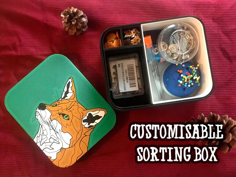 Customizable Sorting Box - 6 different Lid Designs
