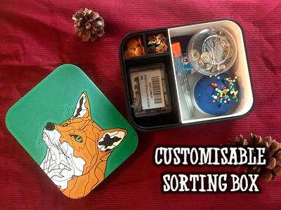 Customizable Sorting Box - 6 different Lid Designs