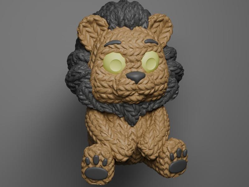 Cute Knitted Lion