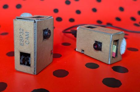 ESP32-CAM  cardboard  enclosure  laser cut glueless
