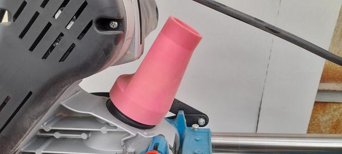 Adapter for miter saw dust port.