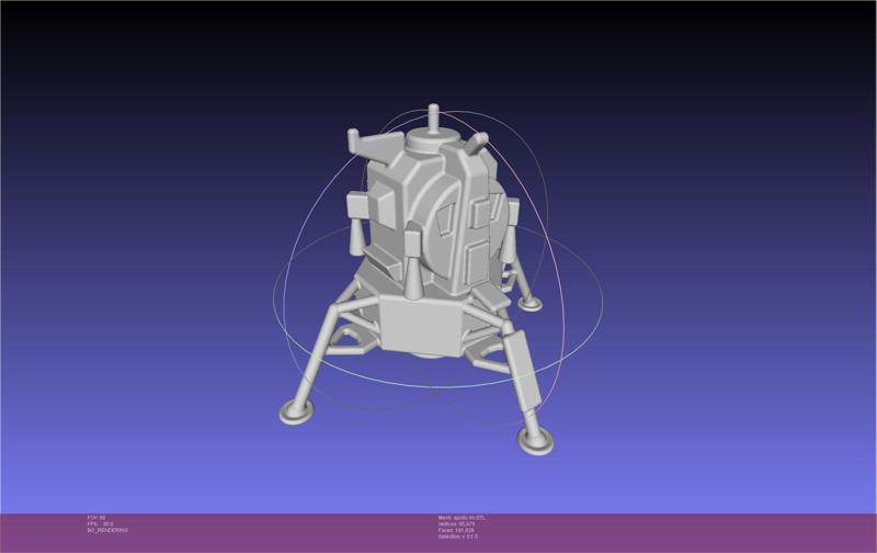 Apollo LM Lander Printable Board Game Scale Space Race Micro Miniature
