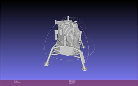 Apollo LM Lander Printable Board Game Scale Space Race Micro Miniature